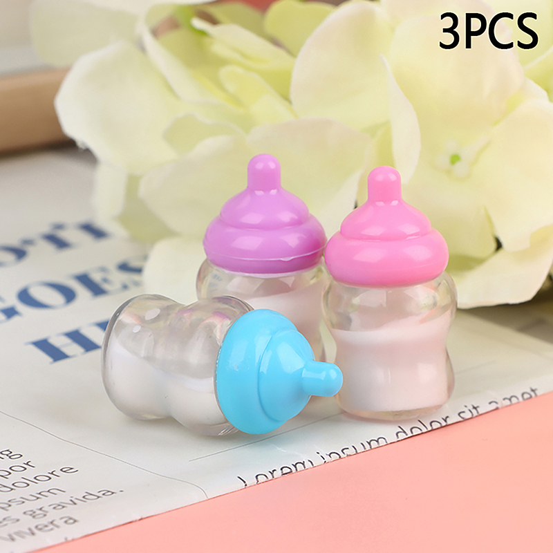 Baby Nursery Dolls - ●3PCS Dollhouse Baby Bottle Accessories Play