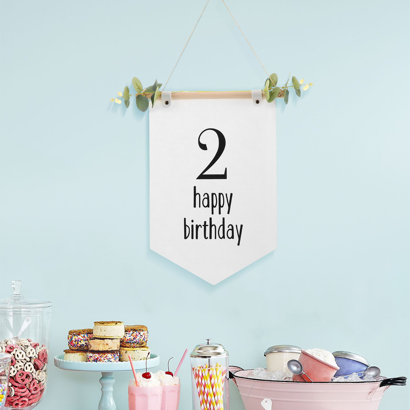 Felt Birthday Banner Baby Show - Baby Nursery Mountain Theme 评论和价格