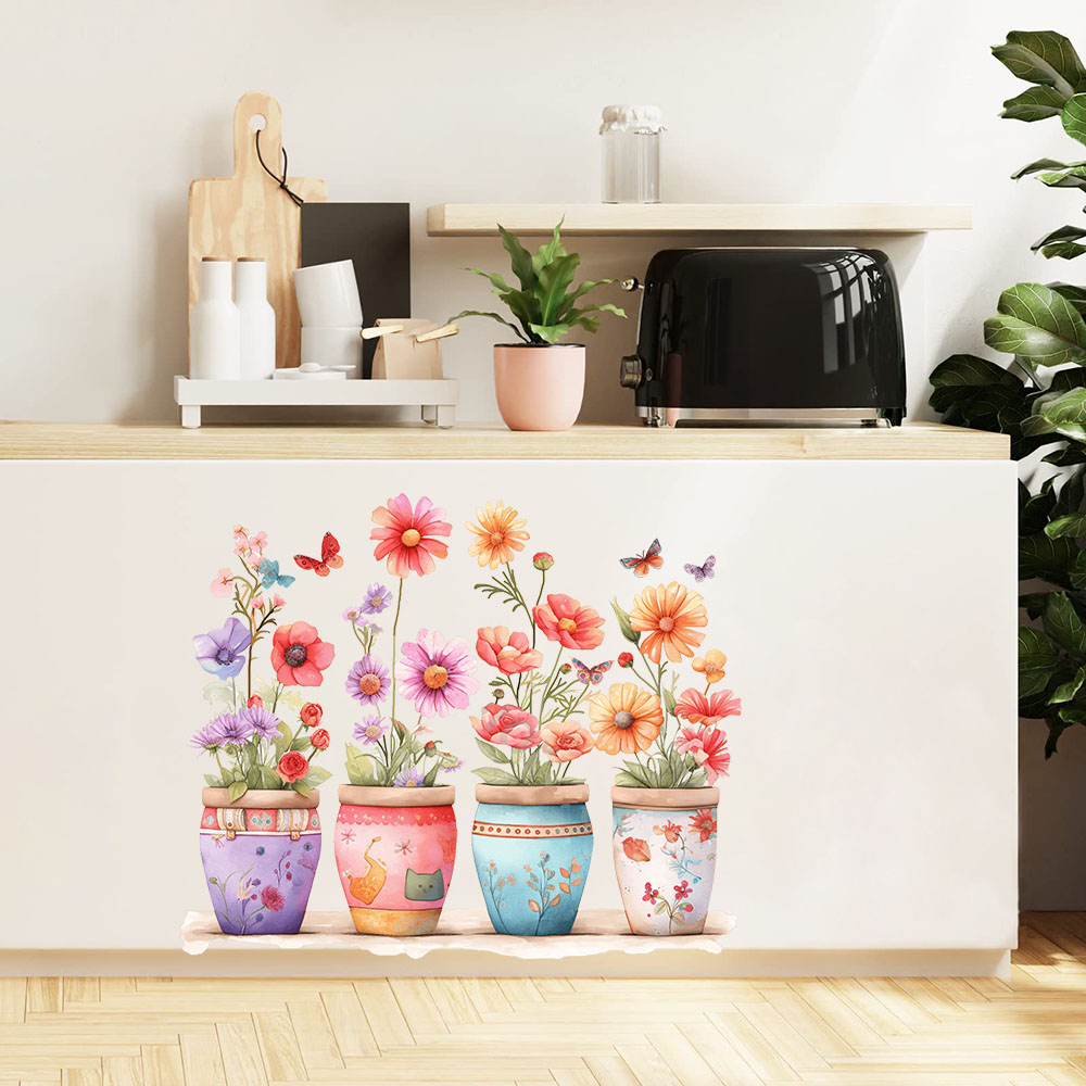 Watercolor  Whimsical Flower P - Baby Nursery Plants 评论和价格