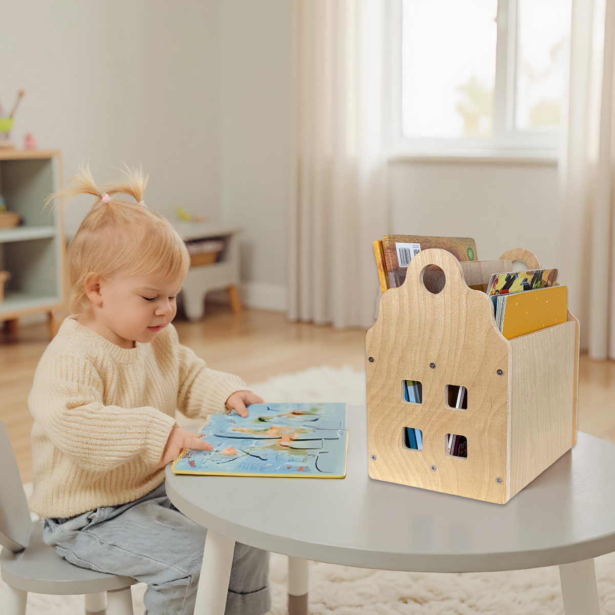 Toddler Bookshelf Double-Sided - Baby Nursery Books 评论和价格