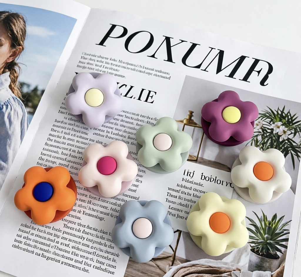 Cute Matte Flower Silicone Pho - Mobile Hanger Arm 评论和价格