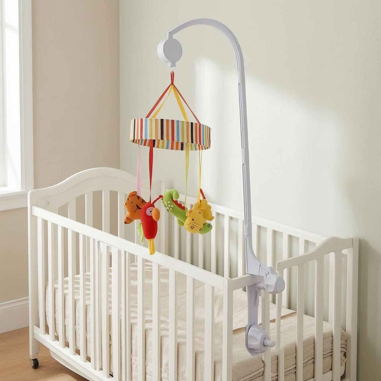 Baby Crib Mobile Stand White C - Baby Nursery Decor 评论和价格