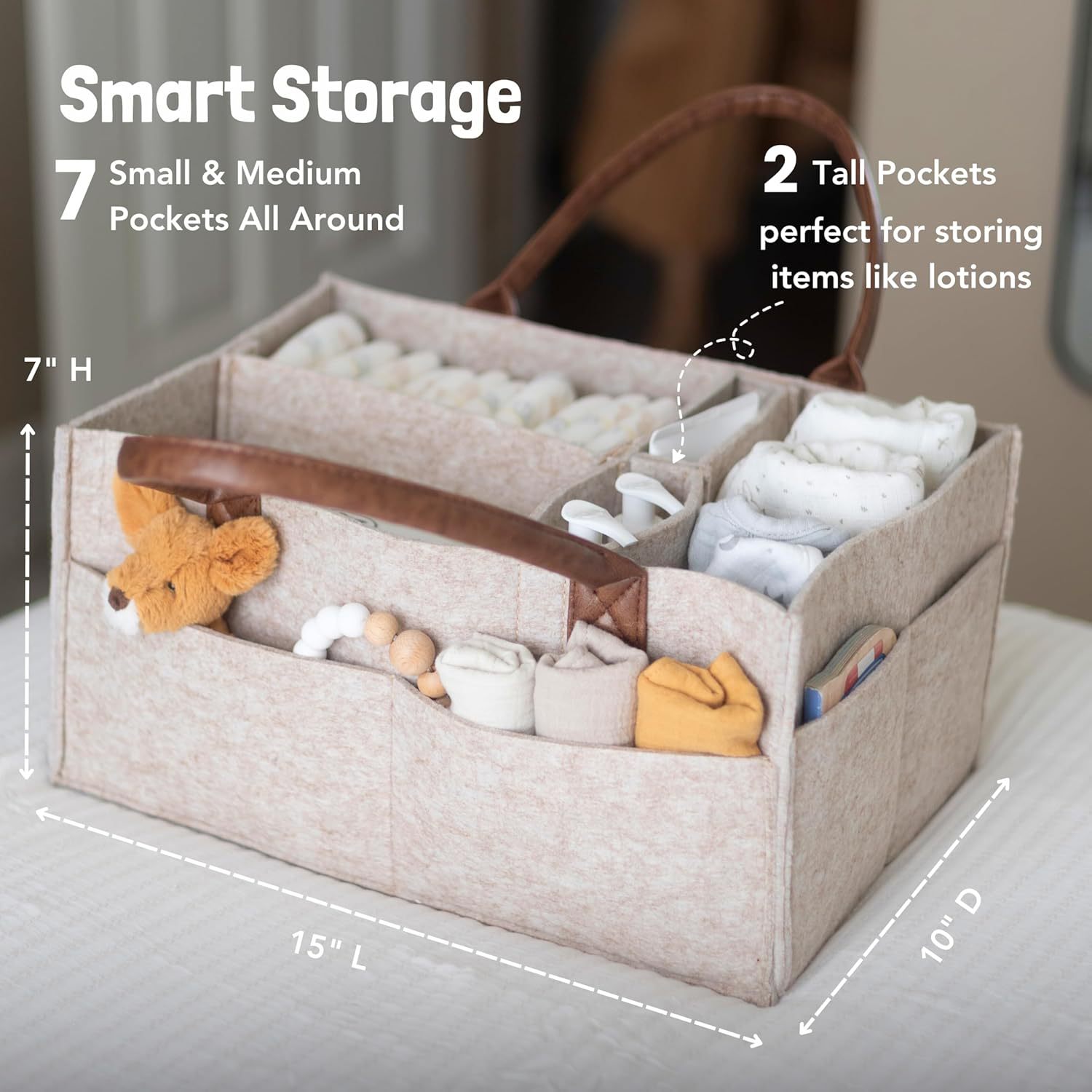 Baby Felt Storage Nursery Orga - Baby Nursery Handles 评论和价格