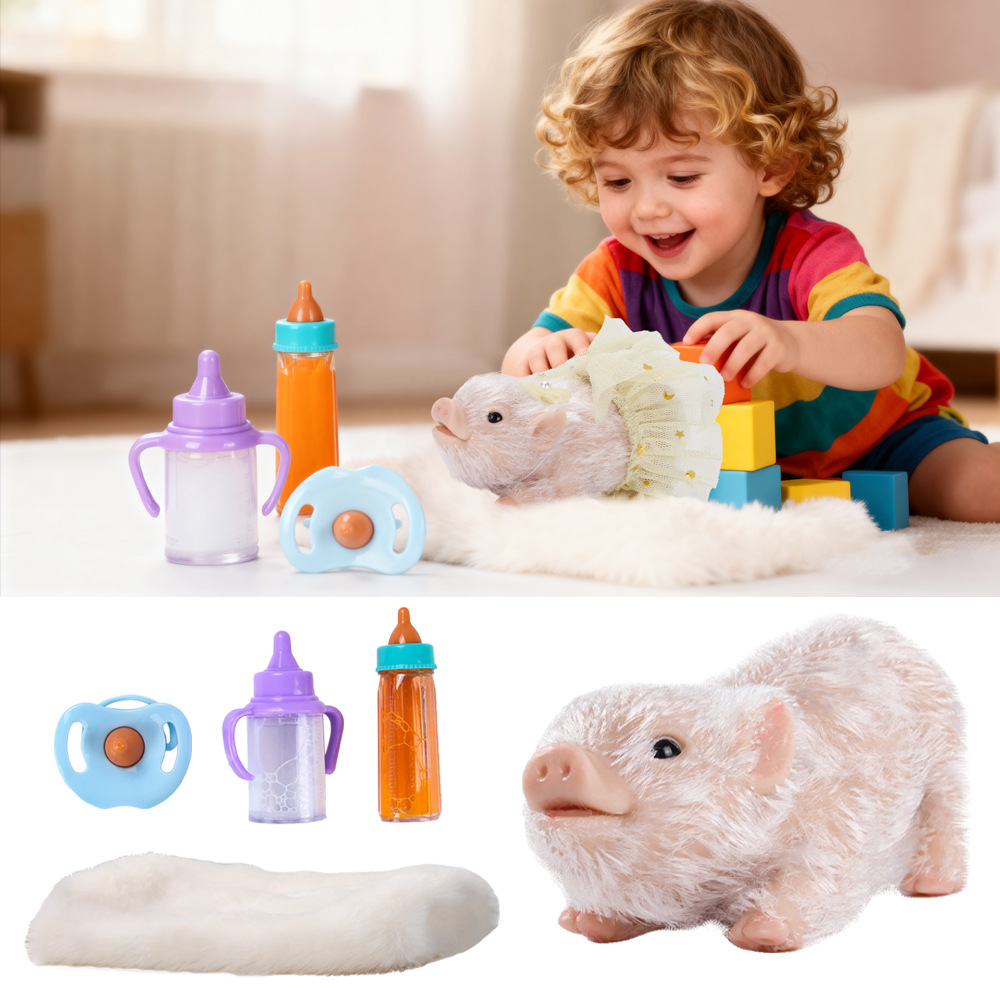 Mini Silicone Animal Piggy Bab - Baby Nursery Dolls 评论和价格