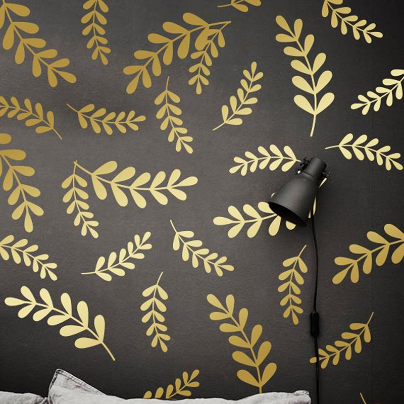 Botanical Leaf Floral Wall Sti - Baby Nursery Plants 评论和价格