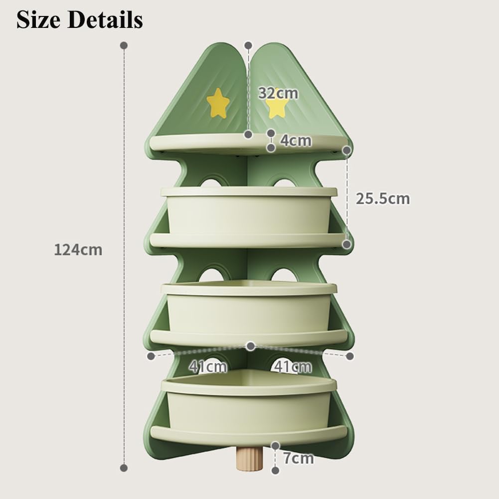 4 Tier Corner Bookshelf Toy St - Baby Nursery Books 评论和价格
