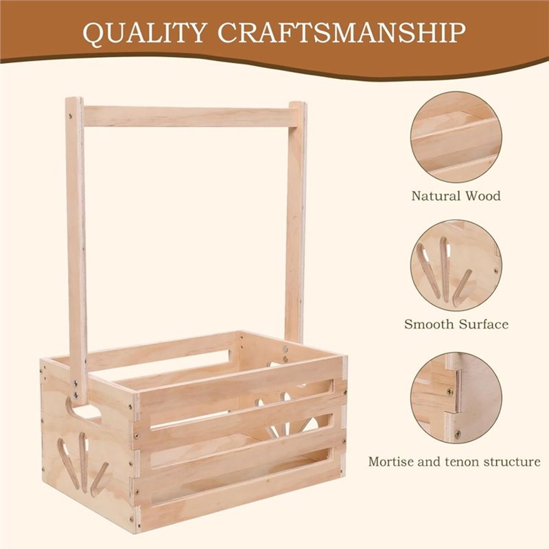 Wooden Baby Shower Gift Basket - Baby Nursery Handles 评论和价格