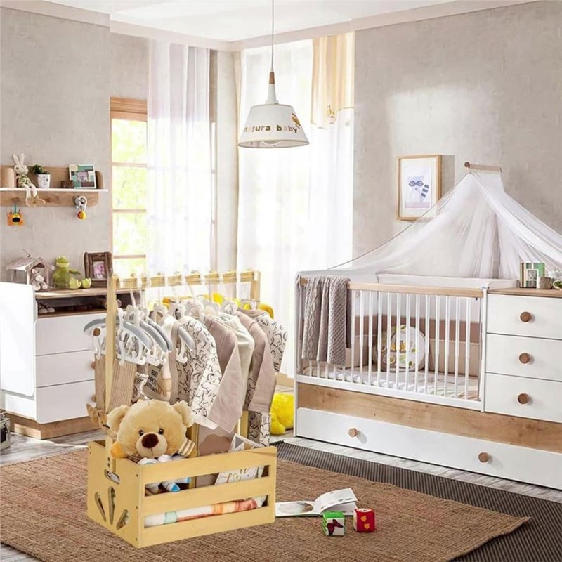 Wooden Baby Shower Gift Basket - Baby Nursery Handles 评论和价格