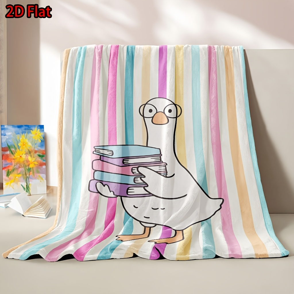 Cute Rainbow Stripe Throw Blan - Baby Nursery Books 评论和价格