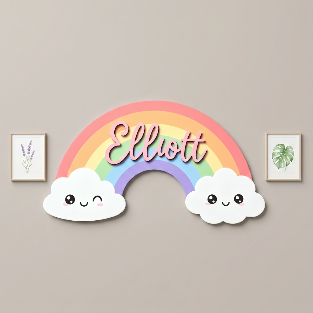 1Pc  Custom Cute Smiley Clouds - Baby Nursery Decor 评论和价格